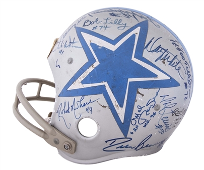 Dallas Cowboys Game Multi-Signed Game Kickers Helmet with 19 Signatures Including Tony Dorsett, Ed "Too Tall" Jones & Randy White (Beckett)